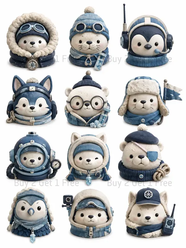 Character Head Collection Cliparts