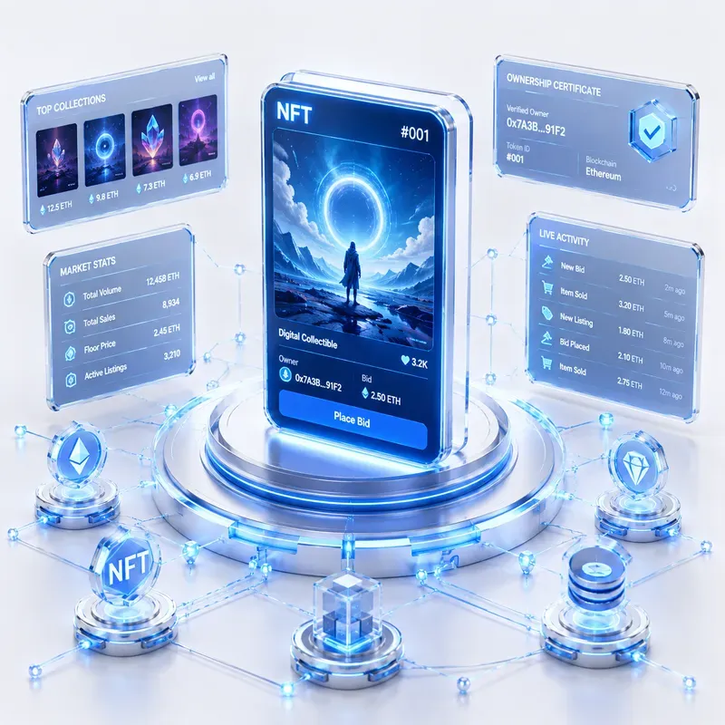 Futuristic Crypto Asset Icon Studios