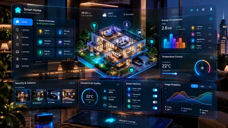 3D Spatial UI Futuristic Dashboards
