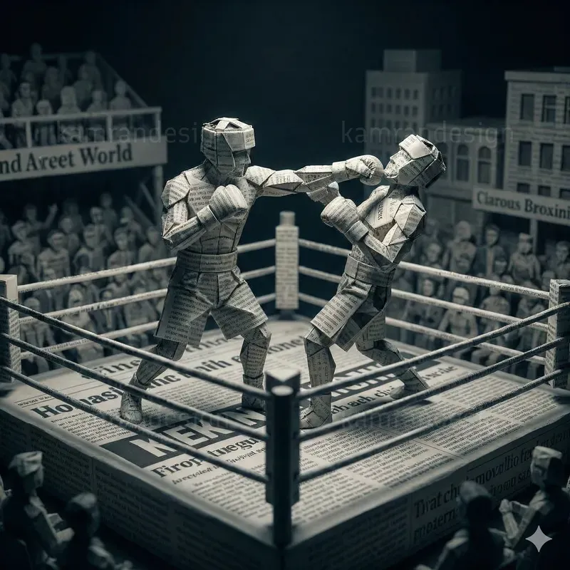 Realistic Papercraft Action Shots