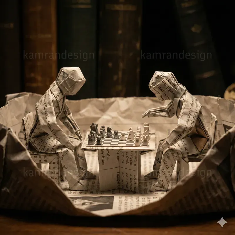 Realistic Papercraft Action Shots