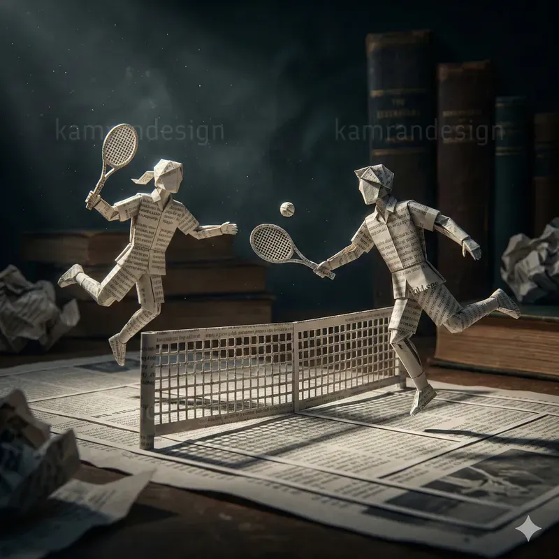 Realistic Papercraft Action Shots