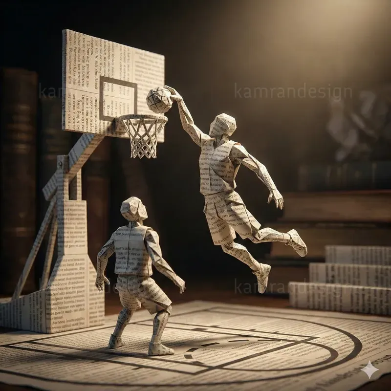 Realistic Papercraft Action Shots