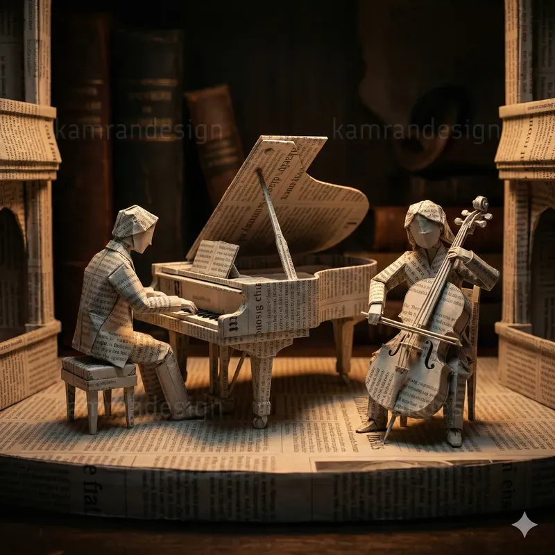 Realistic Papercraft Action Shots