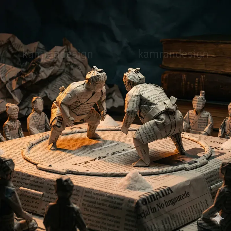 Realistic Papercraft Action Shots