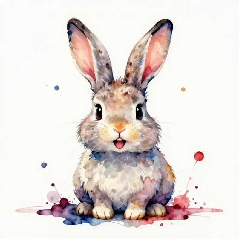 Alcohol Ink Animal Portrait Pngs