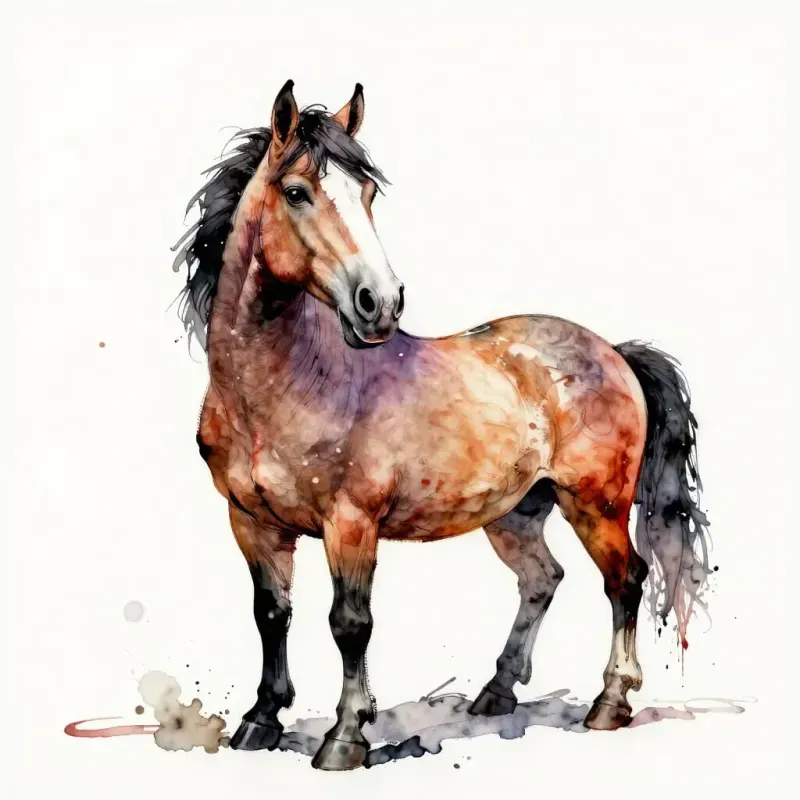 Alcohol Ink Animal Portrait Pngs
