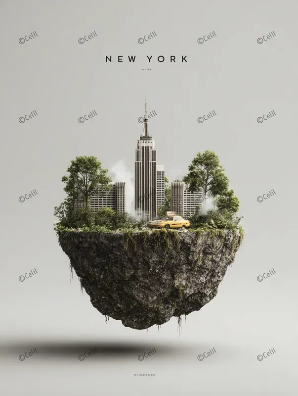 Surreal Floating Cities