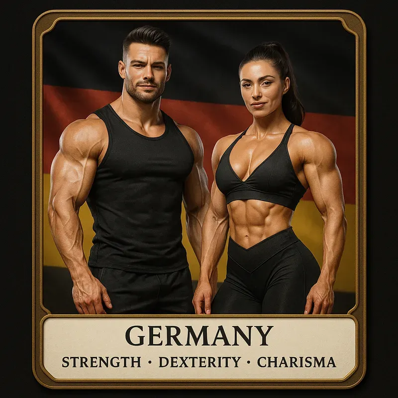 Bodybuilder Couple Game Cards