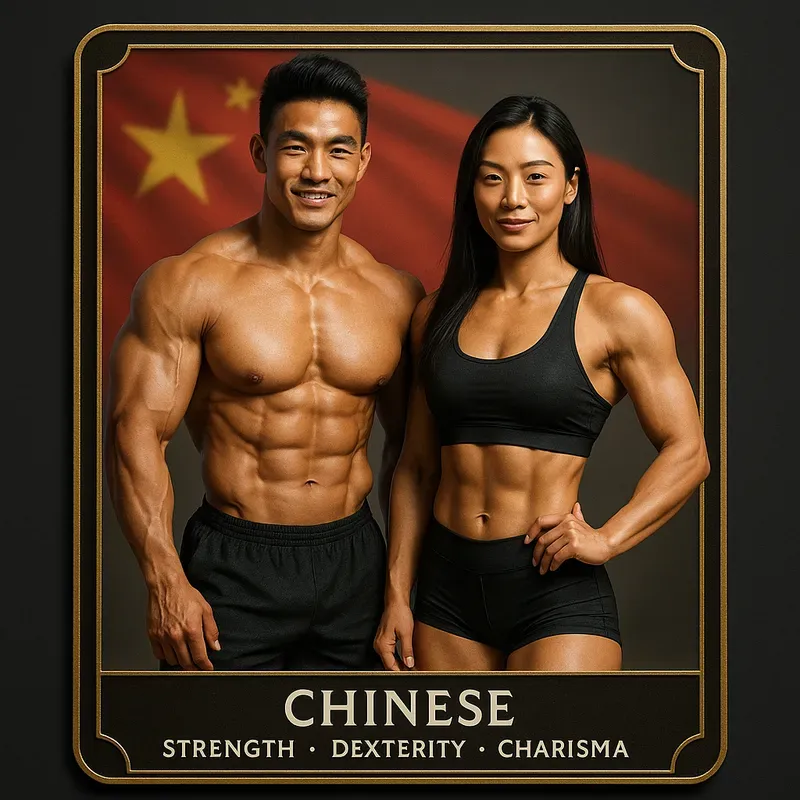 Bodybuilder Couple Game Cards