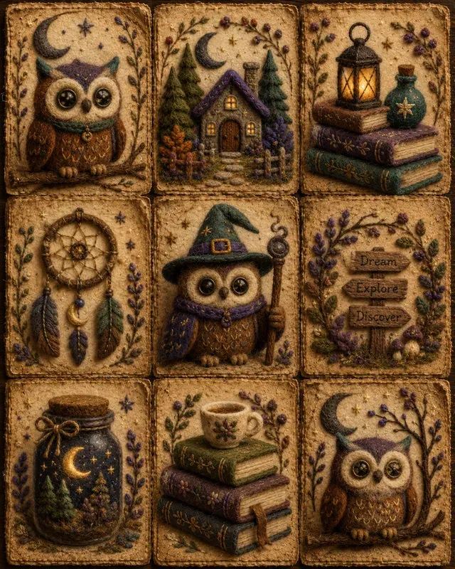 3D Needle Felted Junk Journal Kits