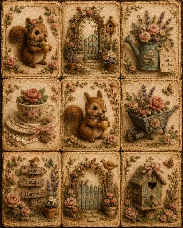 3D Needle Felted Junk Journal Kits