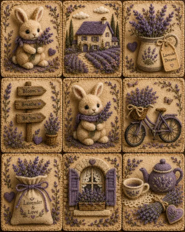 3D Needle Felted Junk Journal Kits