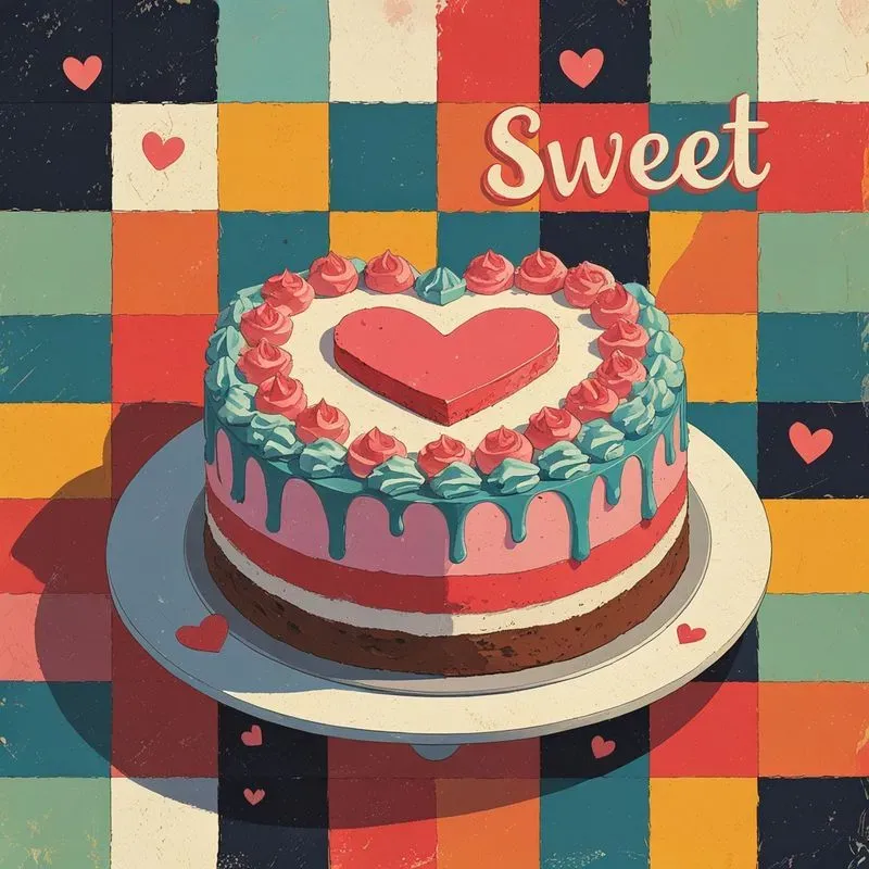 Valentine Retro Patchwork Love Prints