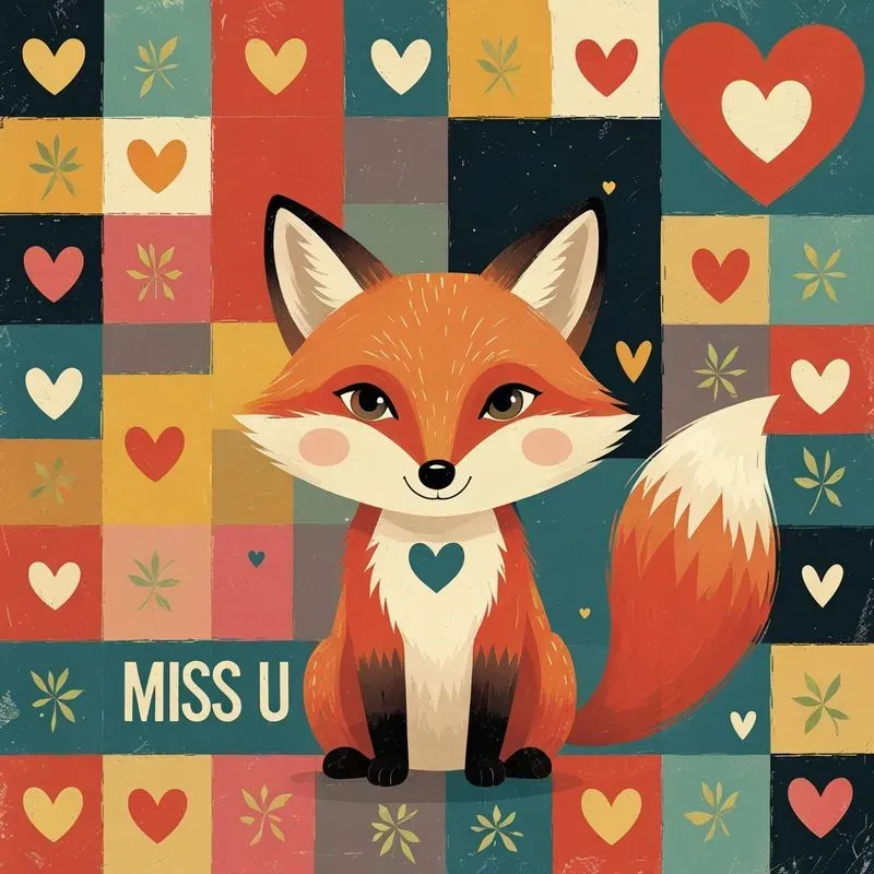 Valentine Retro Patchwork Love Prints