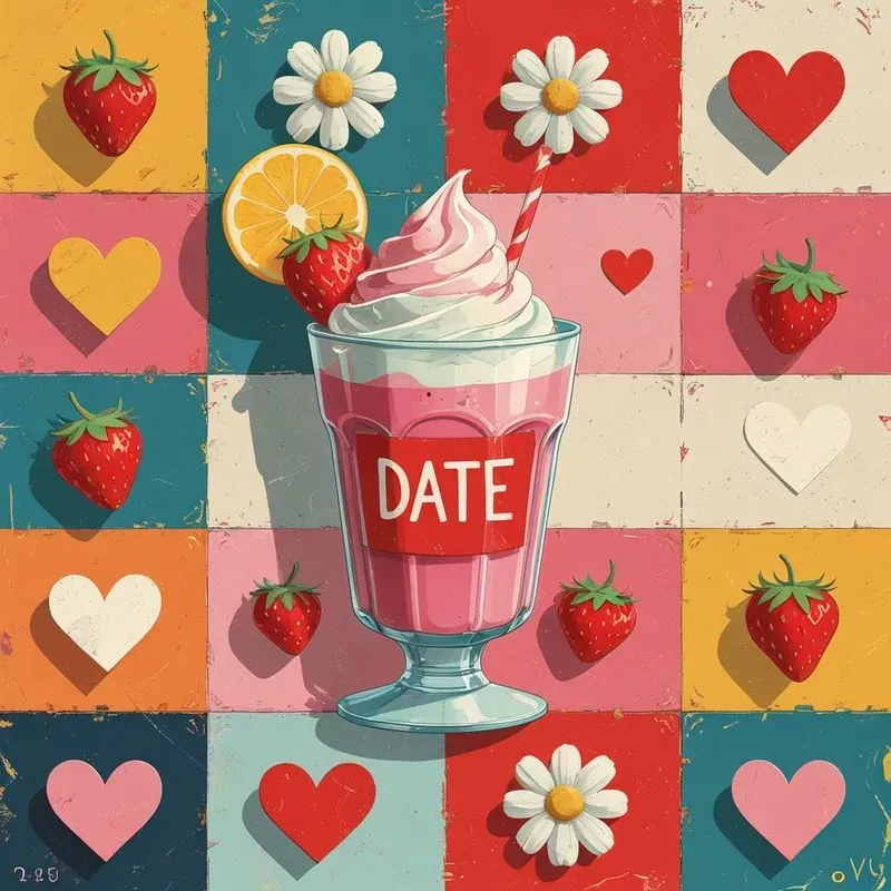 Valentine Retro Patchwork Love Prints