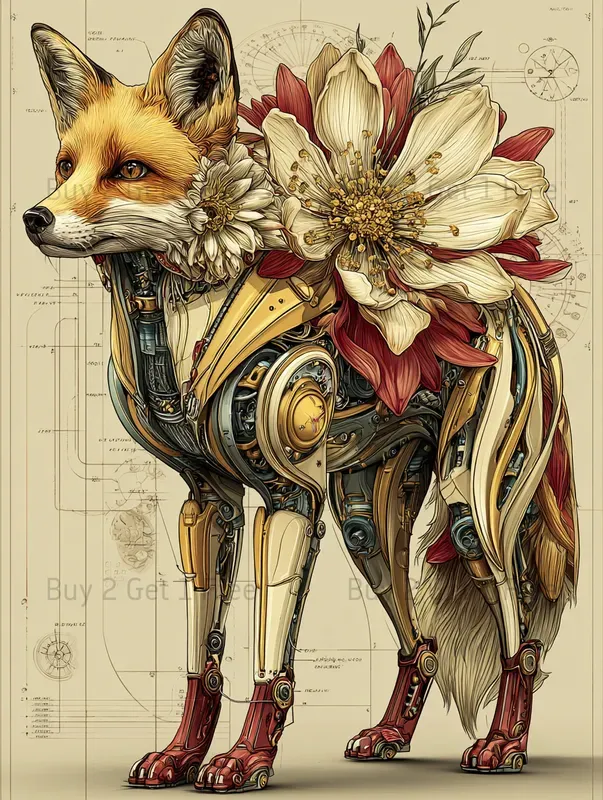 Cyberpunk Mechanical Garden Junk Journals