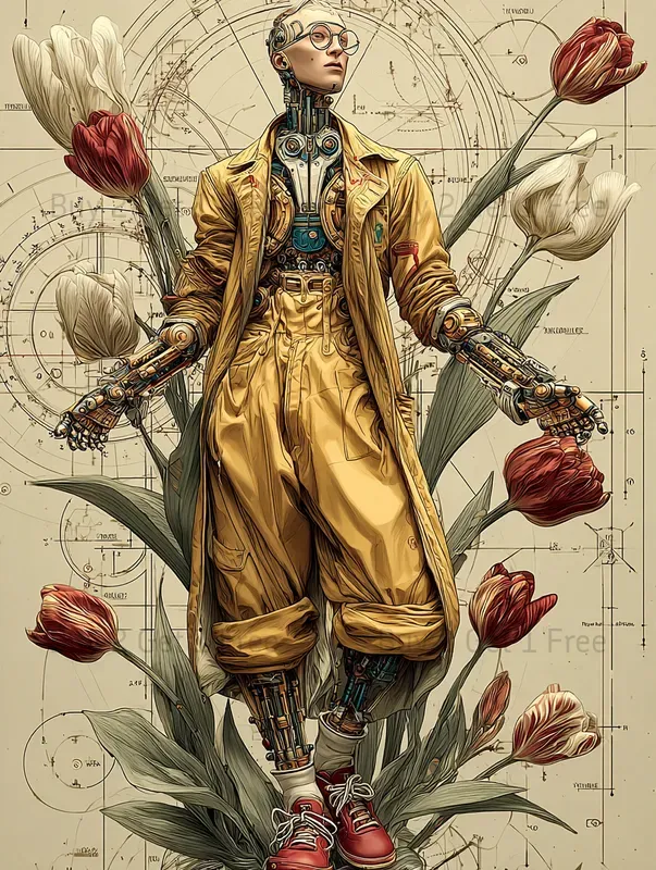 Cyberpunk Mechanical Garden Junk Journals