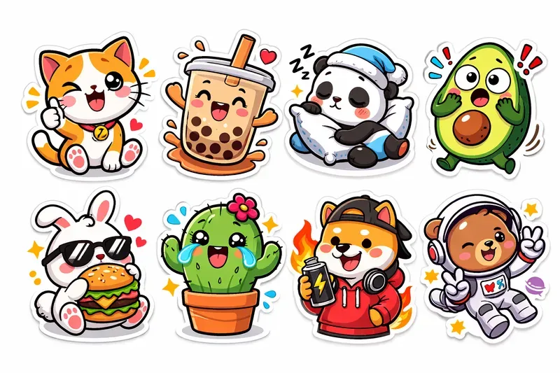 Cute Diecut Sticker Pack Generator