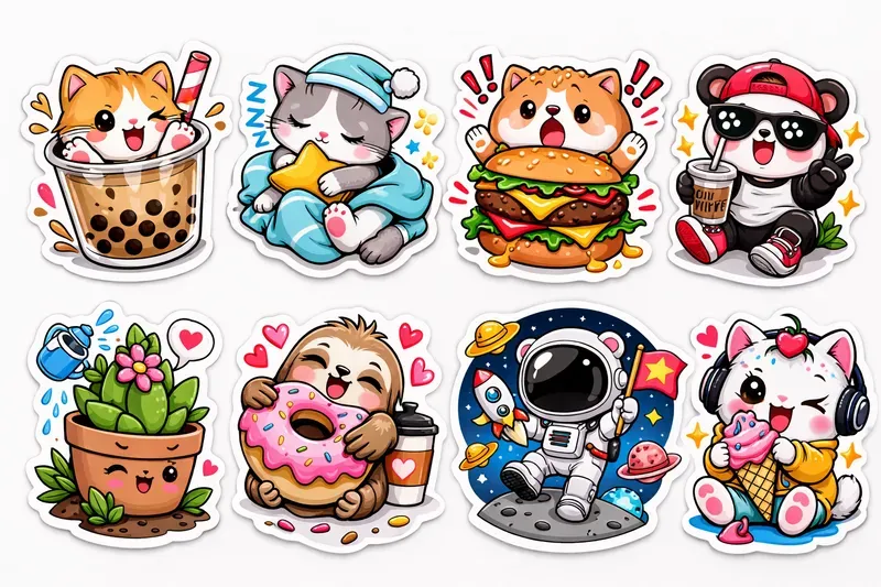 Cute Diecut Sticker Pack Generator