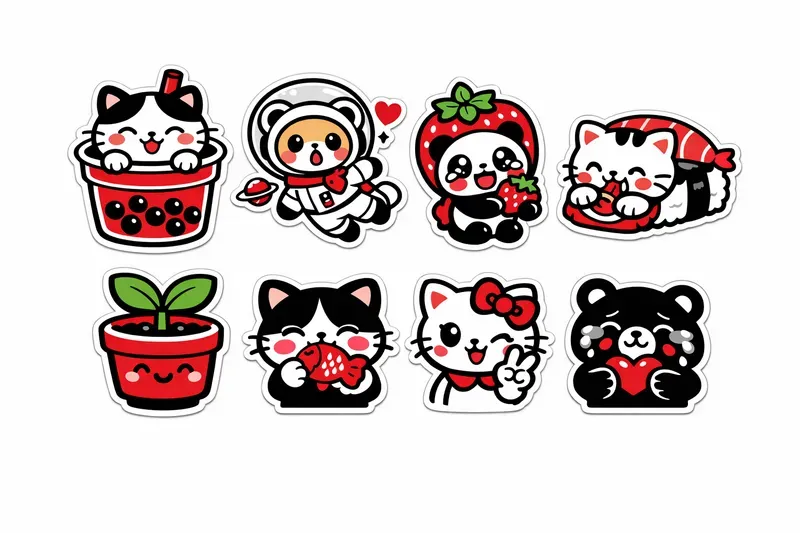 Cute Diecut Sticker Pack Generator