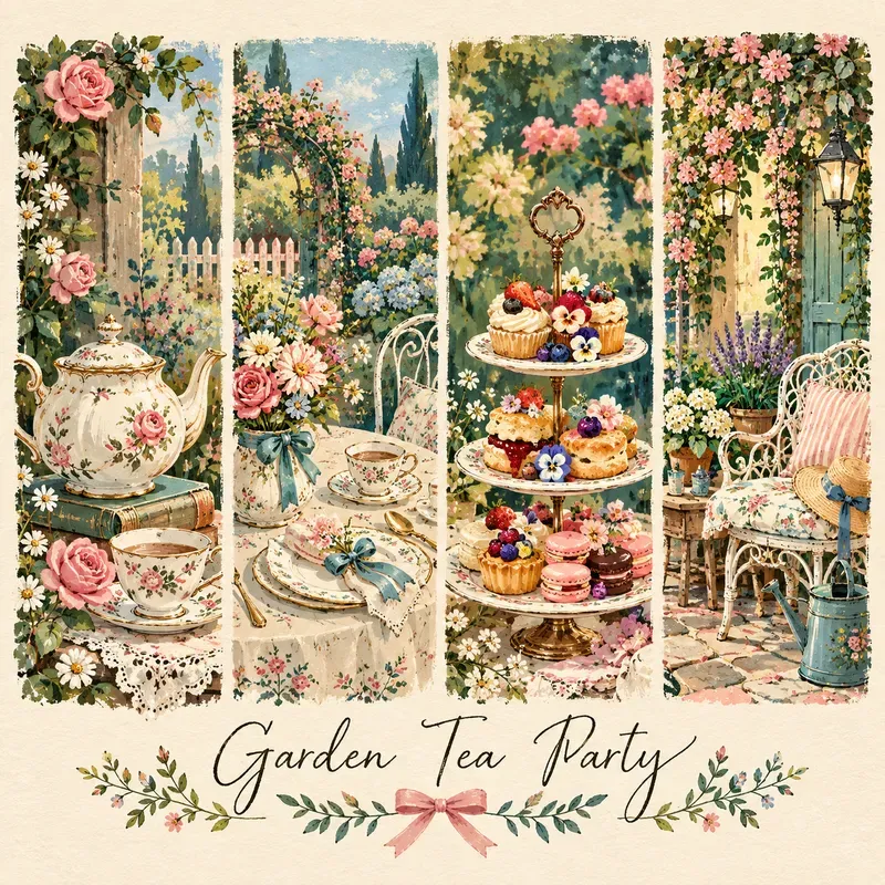 Whimsical Seasonal Panel Posters