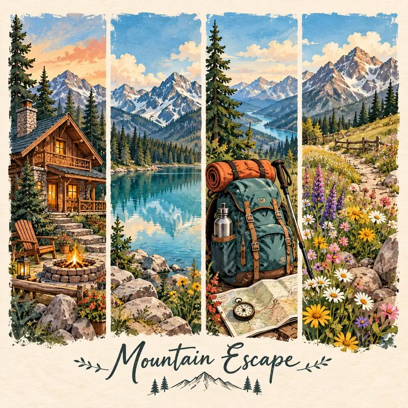 Whimsical Seasonal Panel Posters