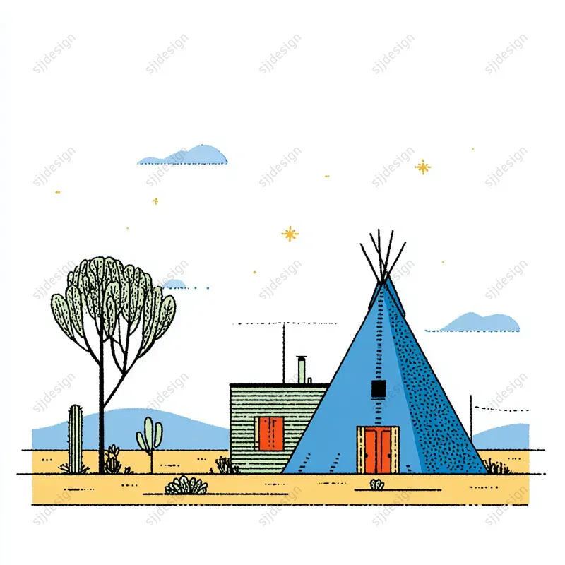 Scandinavian Minimal Folk Illustrations