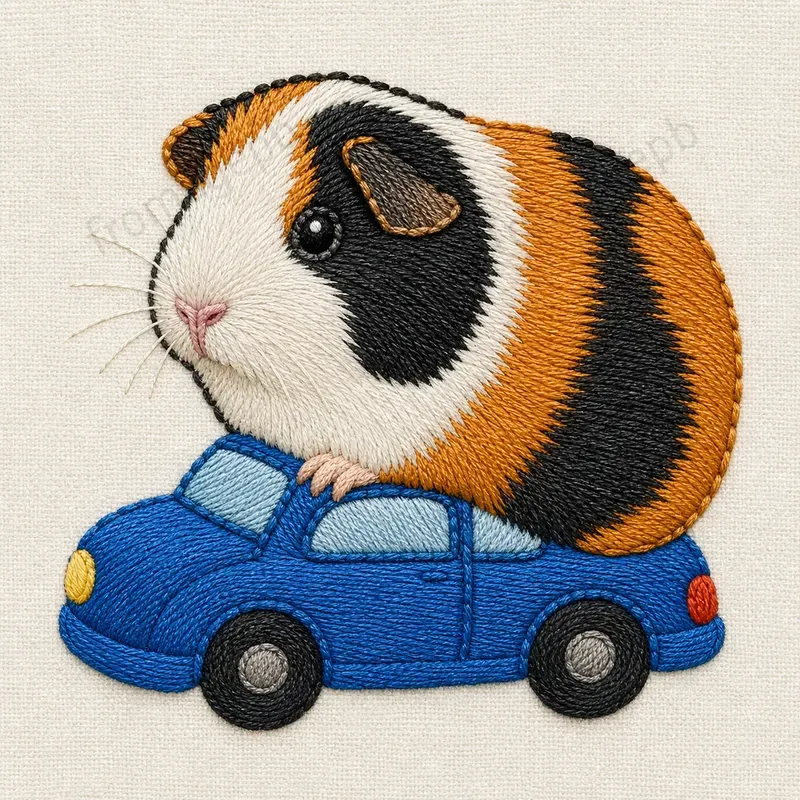 Handembroidery Style Pet Portraits