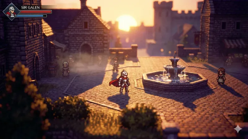 Cinematic HD2D RPG Scene Generator