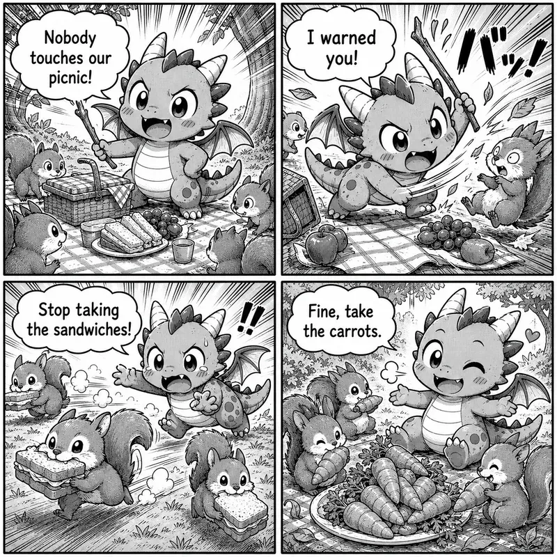 Tiny Dragon 4panel Manga Comics