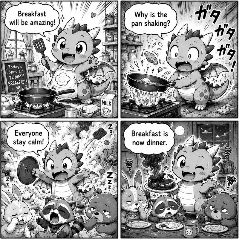 Tiny Dragon 4panel Manga Comics