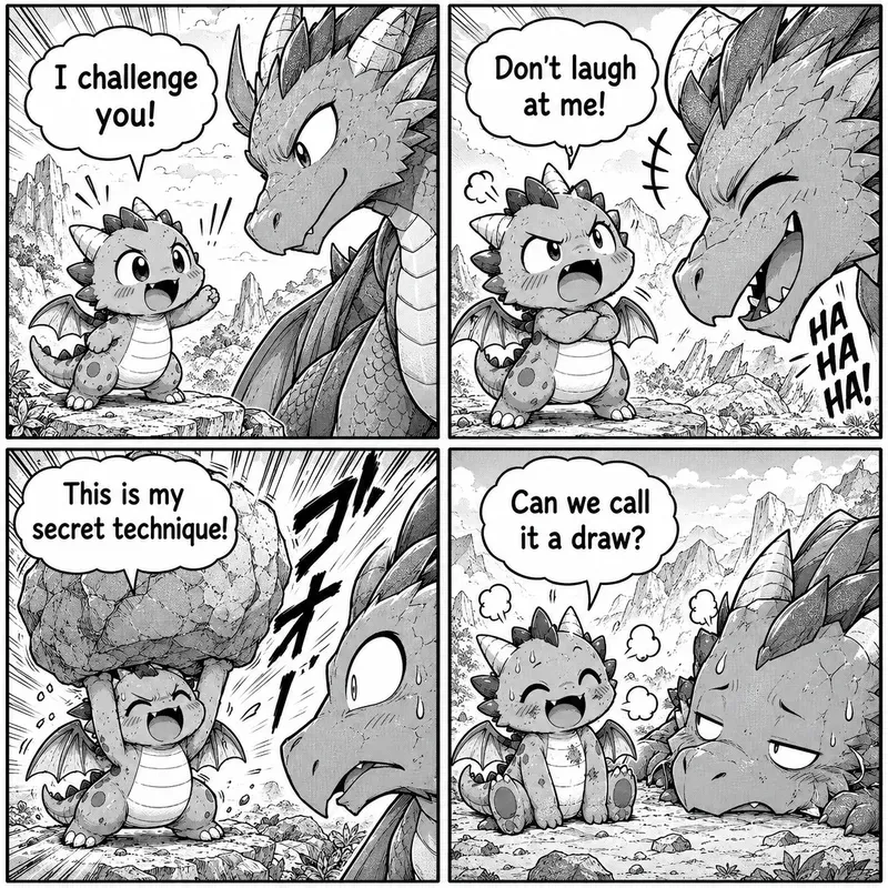 Tiny Dragon 4panel Manga Comics