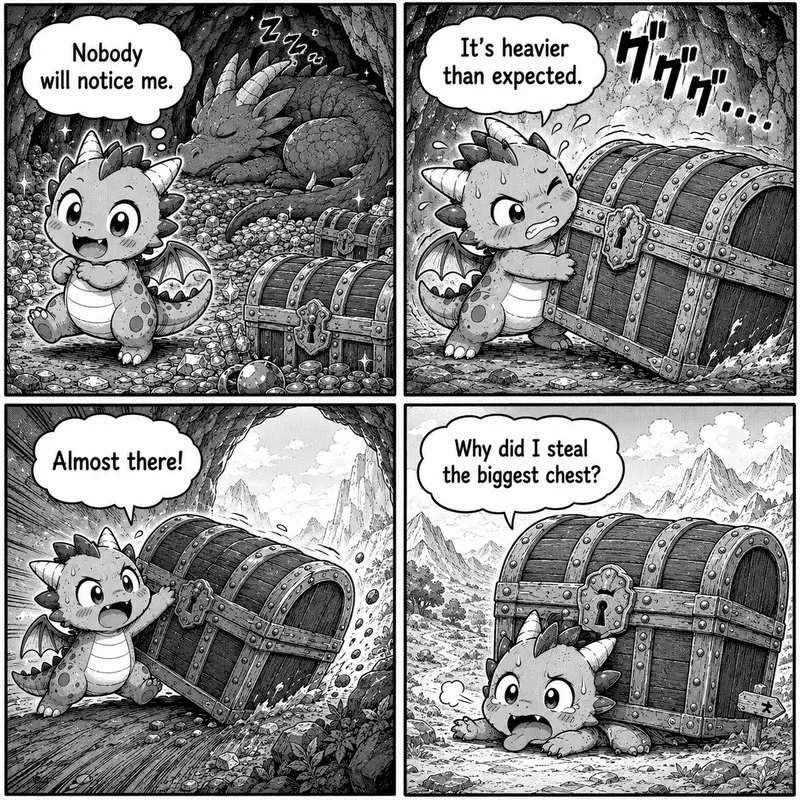 Tiny Dragon 4panel Manga Comics