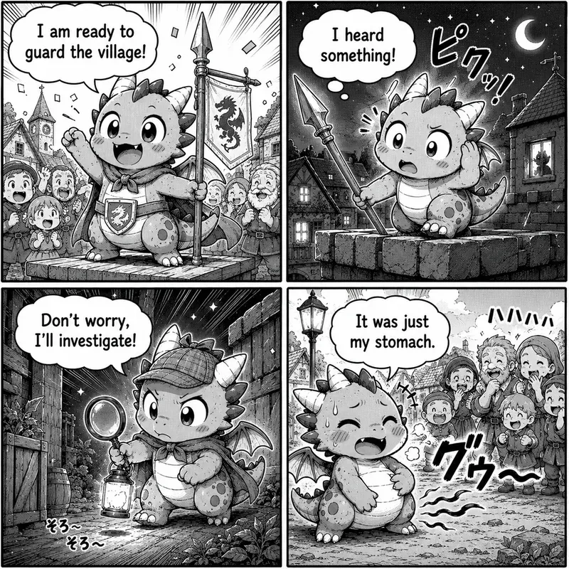 Tiny Dragon 4panel Manga Comics