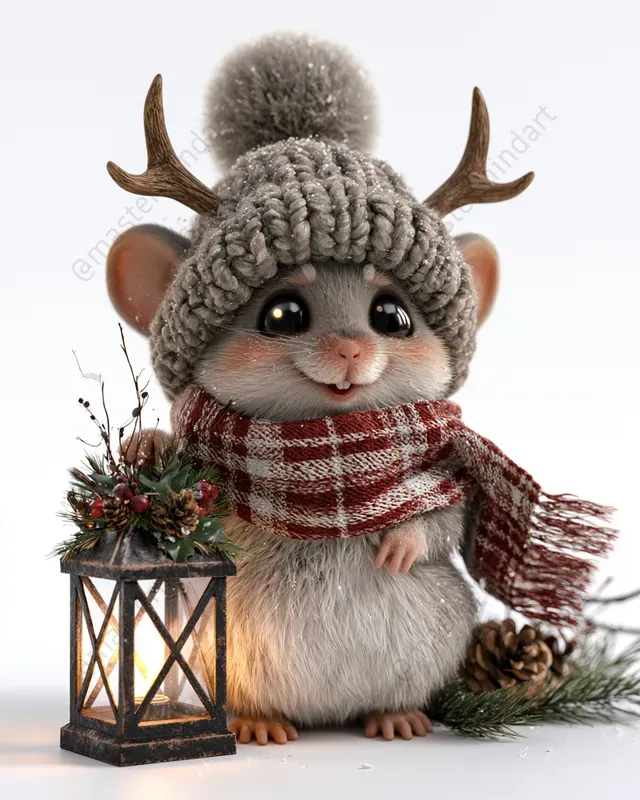 Festive 3D Christmas Animal Mascots
