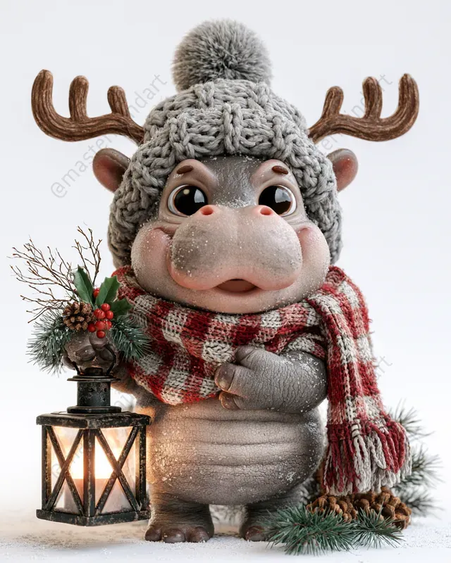 Festive 3D Christmas Animal Mascots