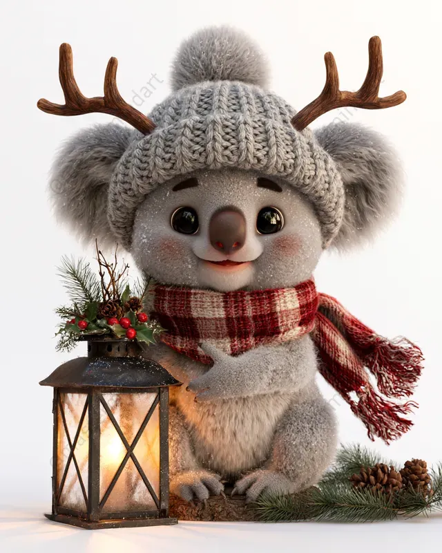 Festive 3D Christmas Animal Mascots
