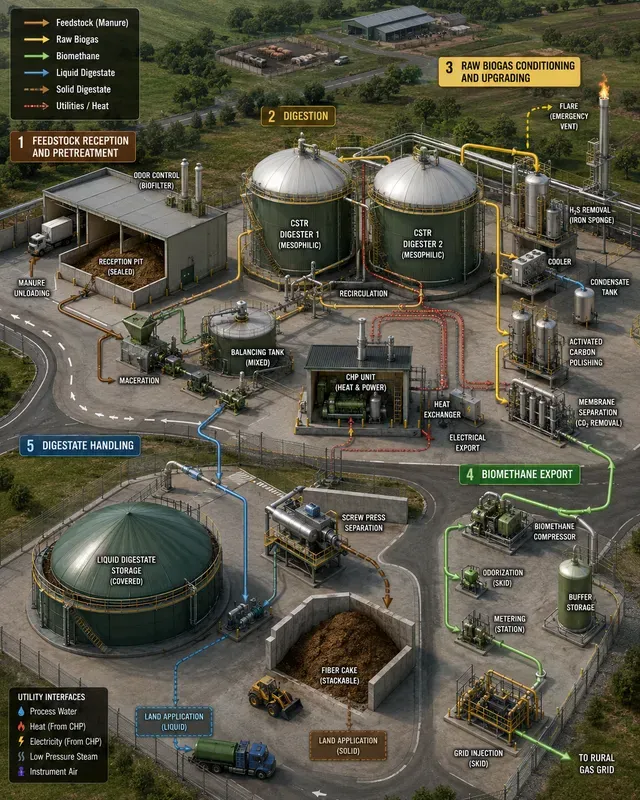 Biogas Biomethane Plant Flow Generator