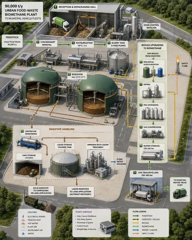 Biogas Biomethane Plant Flow Generator