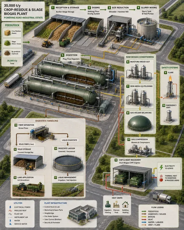 Biogas Biomethane Plant Flow Generator