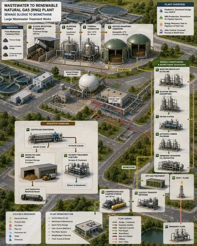 Biogas Biomethane Plant Flow Generator