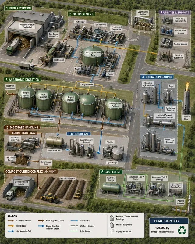 Biogas Biomethane Plant Flow Generator