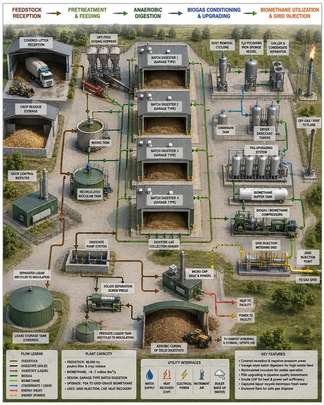 Biogas Biomethane Plant Flow Generator