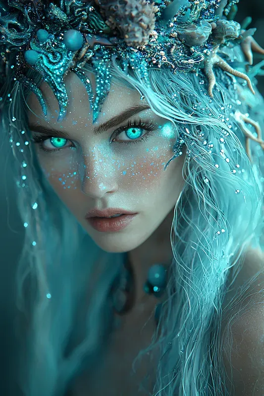 Sea Witch Portraits Ocean Fantasy Art