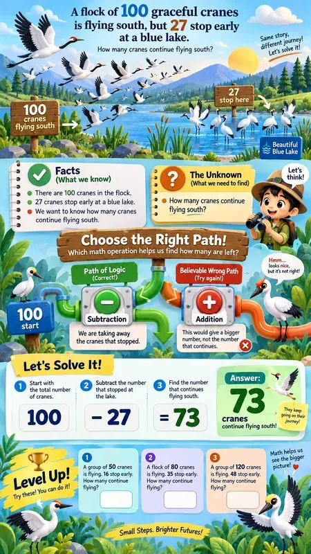 Vibrant Vertical Math Logic Poster Kids