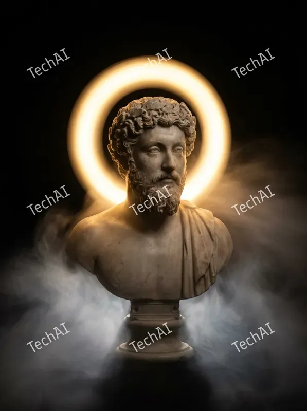 Ethereal Marble Halo Statues