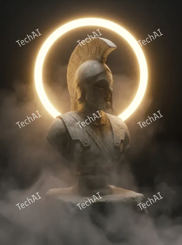 Ethereal Marble Halo Statues