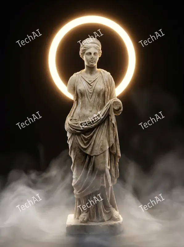 Ethereal Marble Halo Statues