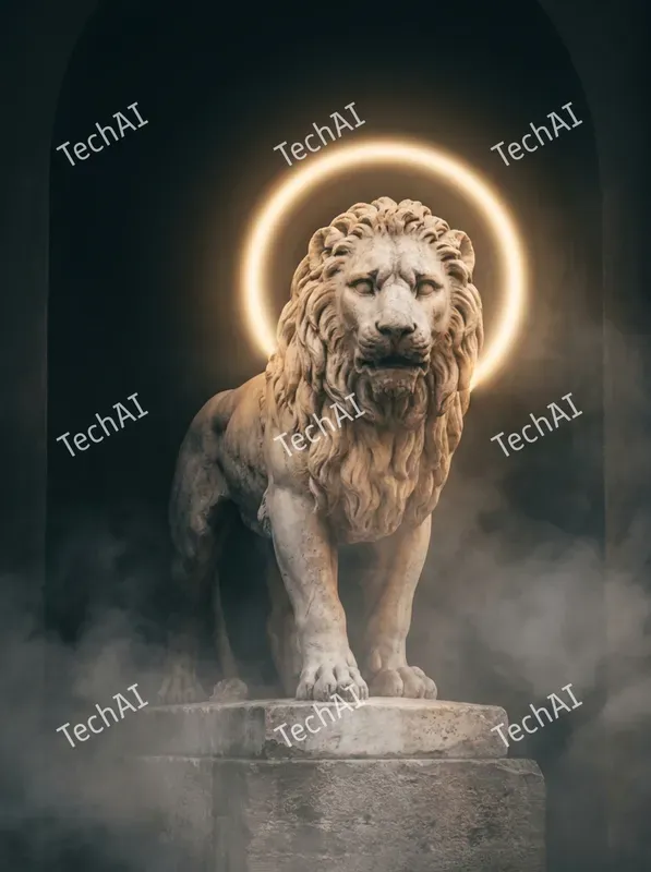 Ethereal Marble Halo Statues